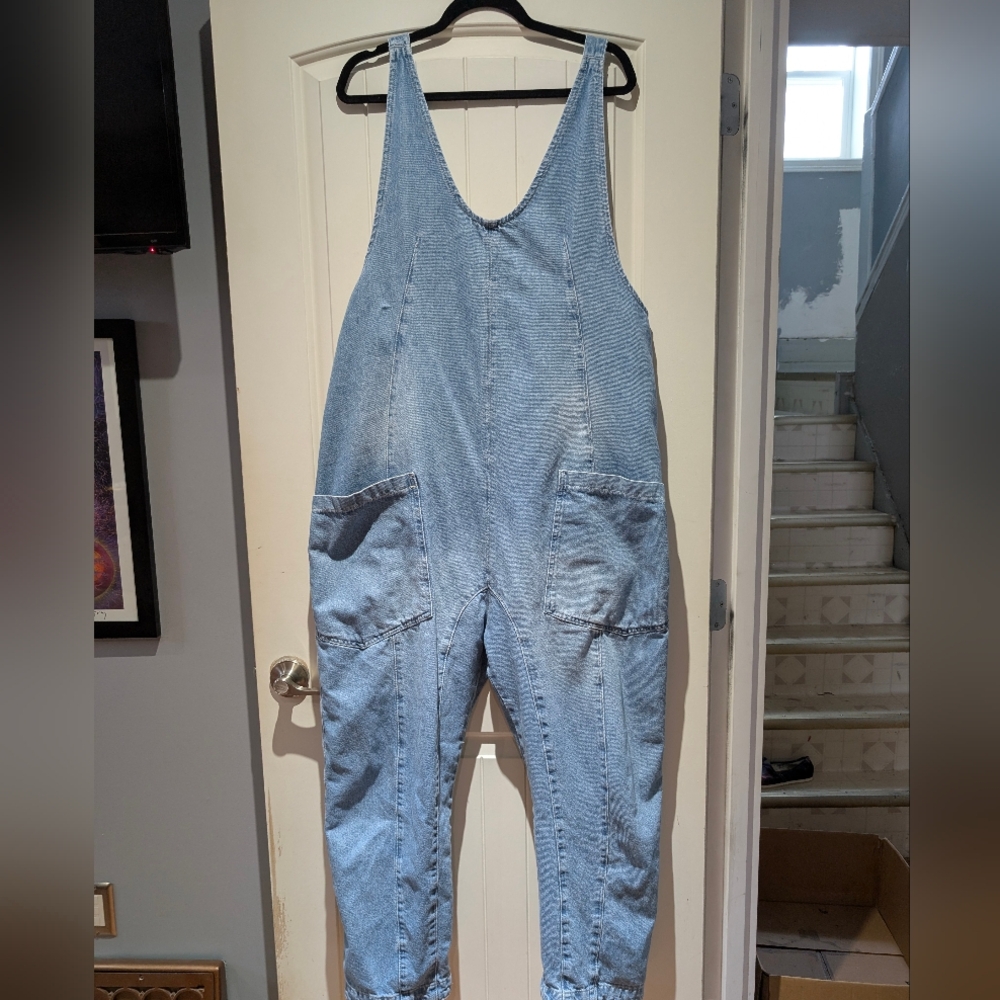 Free People Denim Overalls Harem Style